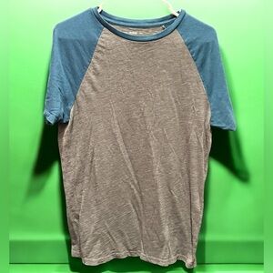 Urban pipeline Gray Blue Men's Raglan Shirt MEDIUM